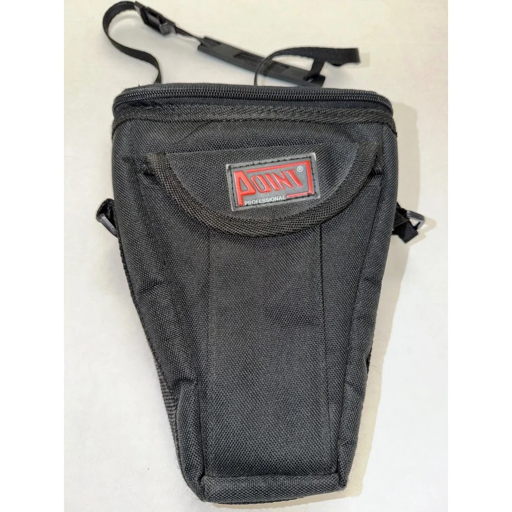 Point Professional Black Nylon Holster Camera Bag SLR DSLR Case with Strap